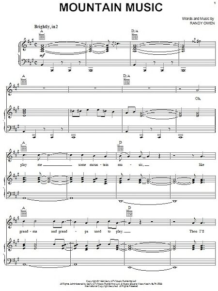 open zoom image for Mountain Music - Piano/Vocal/Guitar, New, Main