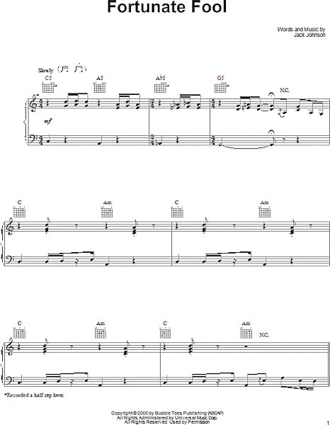 open zoom image for Fortunate Fool - Piano/Vocal/Guitar, New, Main