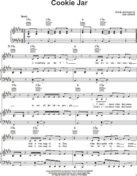 open zoom image for Cookie Jar - Piano/Vocal/Guitar, New, Main