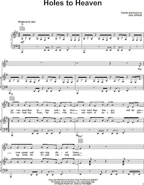 open zoom image for Holes To Heaven - Piano/Vocal/Guitar, New, Main