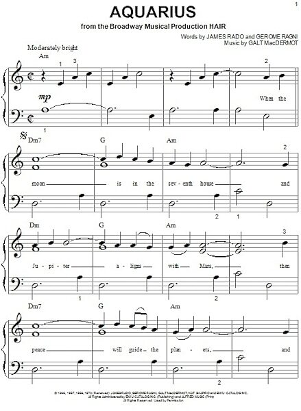 open zoom image for Aquarius - Big Note Piano, New, Main