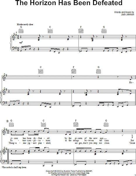 open zoom image for The Horizon Has Been Defeated - Piano/Vocal/Guitar, New, Main