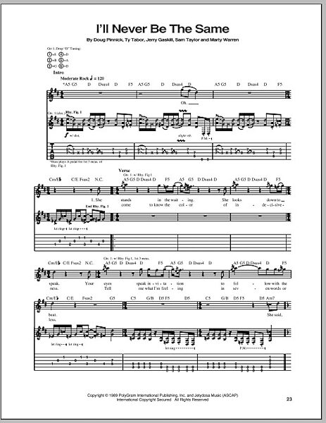 open zoom image for I'll Never Be The Same - Guitar TAB, New, Main