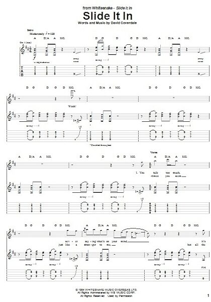 open zoom image for Slide It In - Guitar TAB, New, Main