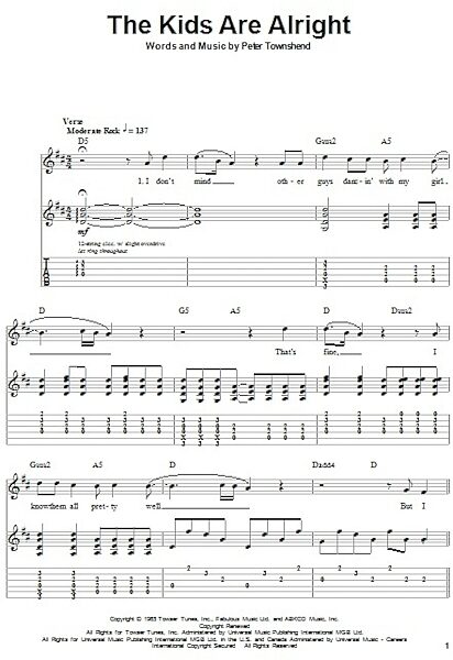 open zoom image for The Kids Are Alright - Guitar Tab Play-Along, New, Main