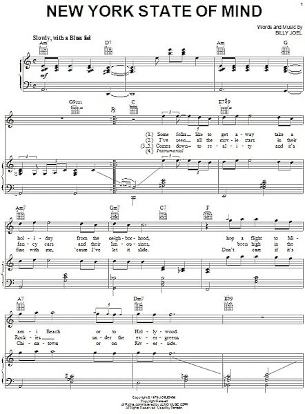 open zoom image for New York State Of Mind - Piano/Vocal/Guitar, New, Main