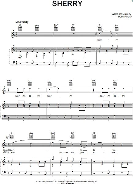 open zoom image for Sherry - Piano/Vocal/Guitar, New, Main