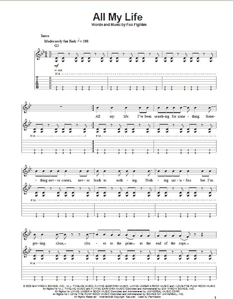 open zoom image for All My Life - Guitar Tab Play-Along, New, Main