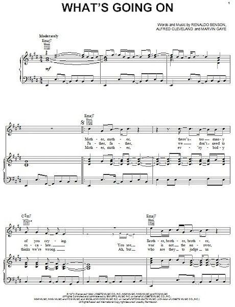 open zoom image for What's Going On - Piano/Vocal/Guitar, New, Main