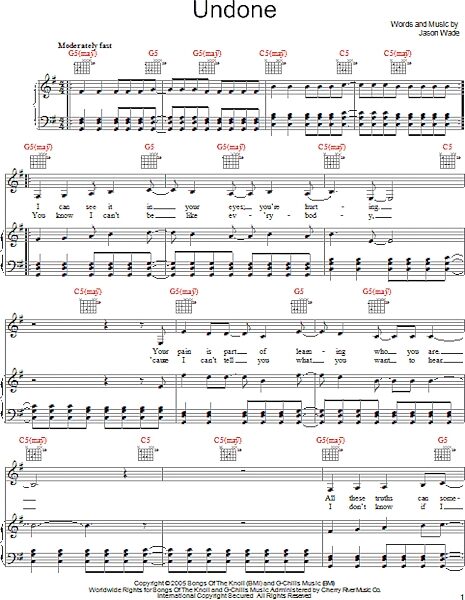 open zoom image for Undone - Piano/Vocal/Guitar, New, Main