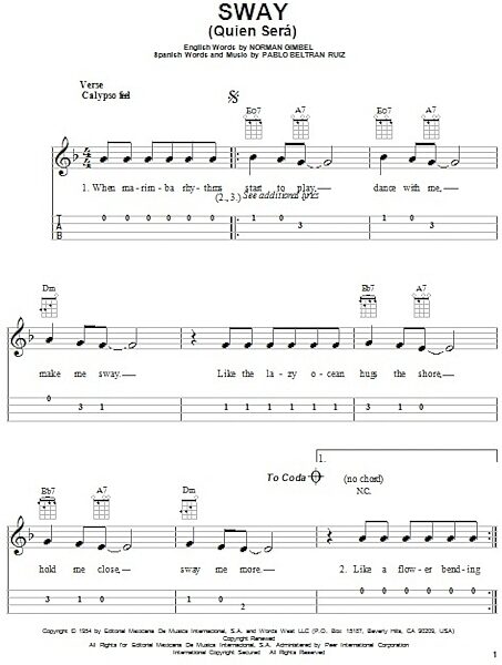 open zoom image for Sway (Quien Sera) - Ukulele, New, Main