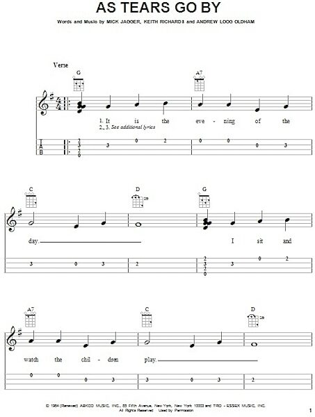 open zoom image for As Tears Go By - Ukulele, New, Main