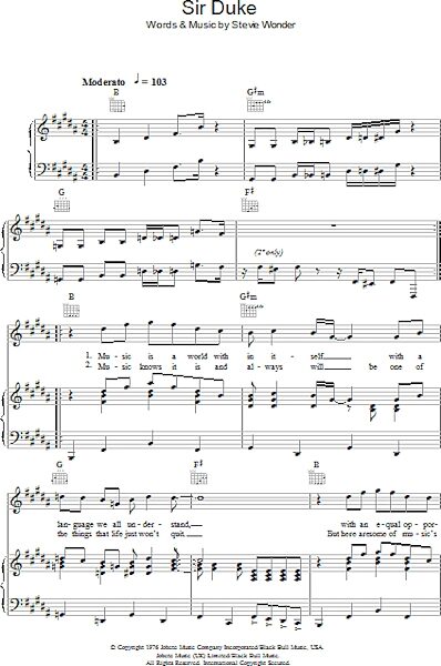 open zoom image for Sir Duke - Piano/Vocal/Guitar, New, Main