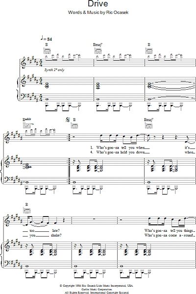 open zoom image for Drive - Piano/Vocal/Guitar, New, Main