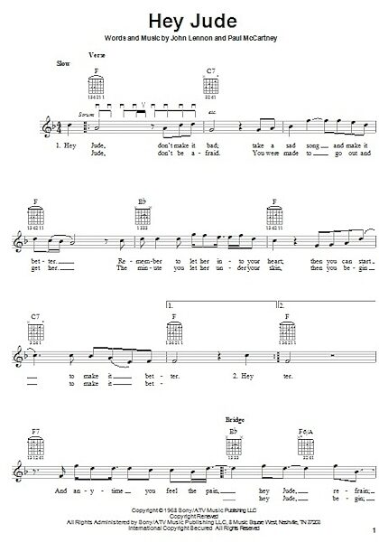open zoom image for Hey Jude - Easy Guitar, New, Main