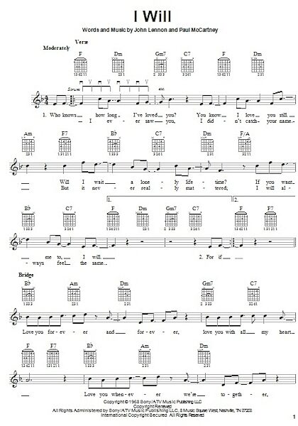 open zoom image for I Will - Easy Guitar, New, Main
