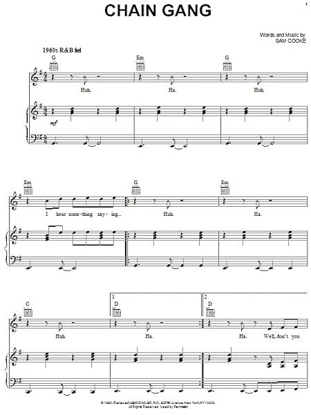 open zoom image for Chain Gang - Piano/Vocal/Guitar, New, Main