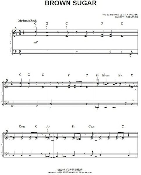 open zoom image for Brown Sugar - Easy Piano, New, Main
