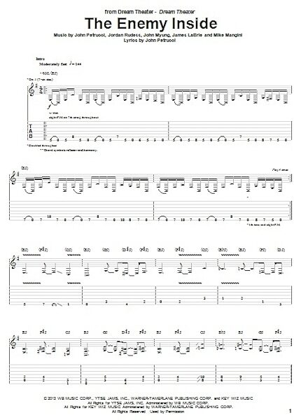 open zoom image for The Enemy Inside - Guitar TAB, New, Main