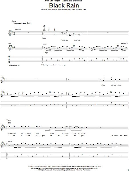 open zoom image for Black Rain - Guitar TAB, New, Main