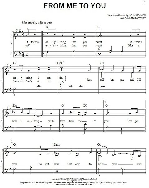open zoom image for From Me To You - Easy Piano, New, Main