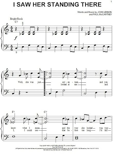 open zoom image for I Saw Her Standing There - Big Note Piano, New, Main