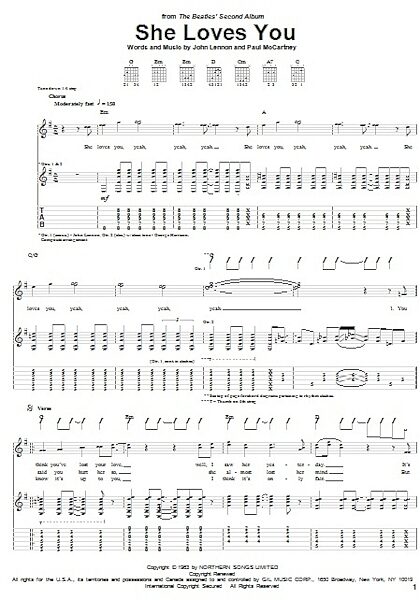 open zoom image for She Loves You - Guitar TAB, New, Main