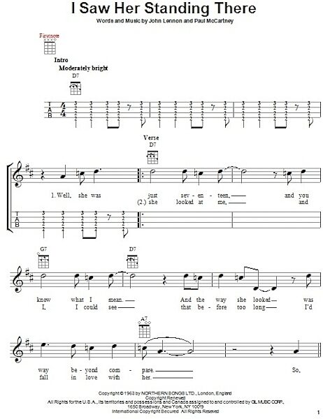 open zoom image for I Saw Her Standing There - Ukulele, New, Main