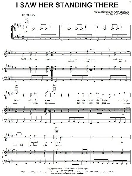 open zoom image for I Saw Her Standing There - Piano/Vocal/Guitar, New, Main