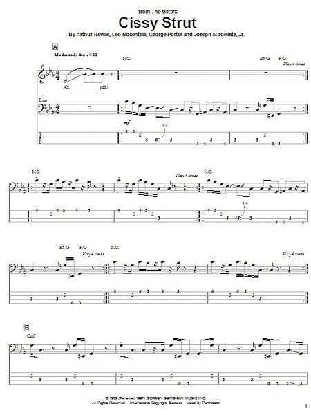open zoom image for Cissy Strut - Bass Tab, New, Main