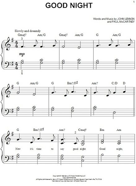 open zoom image for Good Night - Big Note Piano, New, Main