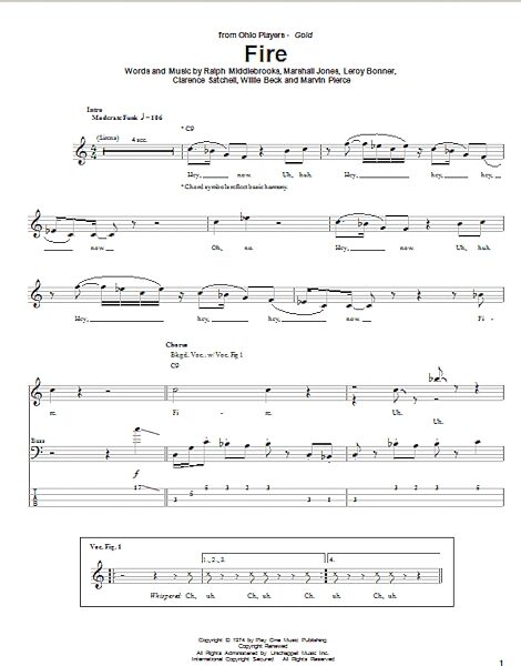open zoom image for Fire - Bass Tab, New, Main