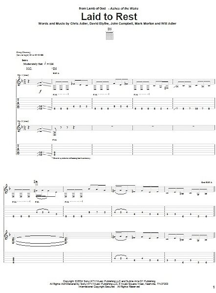 open zoom image for Laid To Rest - Guitar TAB, New, Main