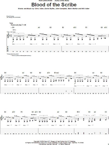 open zoom image for Blood Of The Scribe - Guitar TAB, New, Main