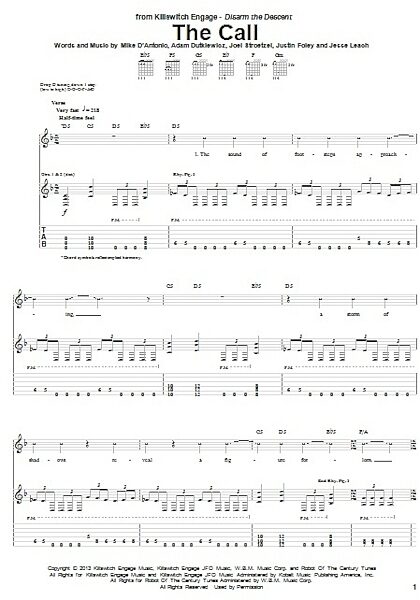 open zoom image for The Call - Guitar TAB, New, Main