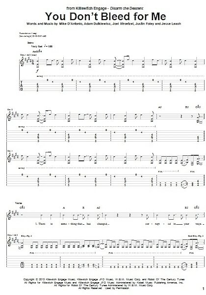 open zoom image for You Don't Bleed For Me - Guitar TAB, New, Main
