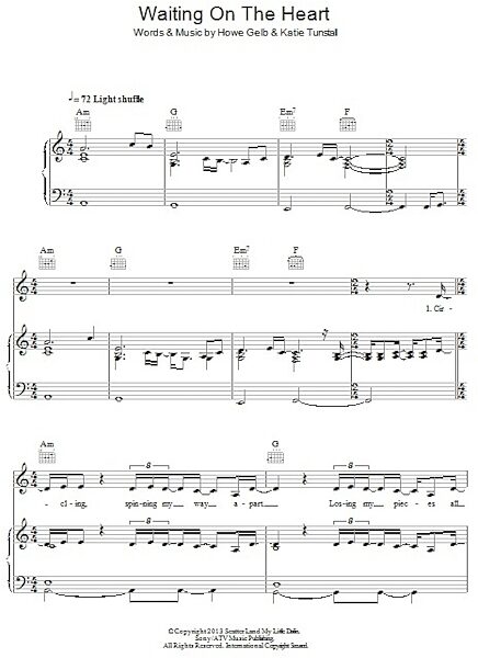 open zoom image for Waiting On The Heart - Piano/Vocal/Guitar, New, Main