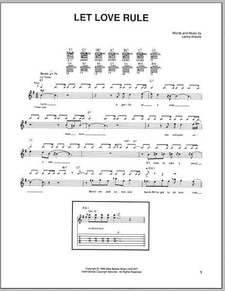 open zoom image for Let Love Rule - Guitar TAB, New, Main