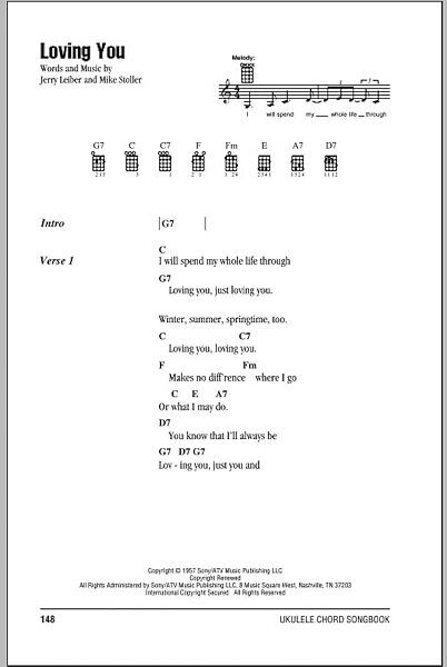 open zoom image for Loving You - Ukulele Chords/Lyrics, New, Main