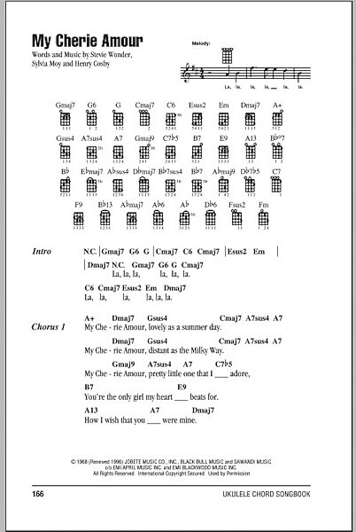 open zoom image for My Cherie Amour - Ukulele Chords/Lyrics, New, Main