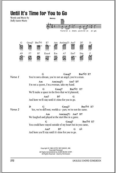open zoom image for Until It's Time For You To Go - Ukulele Chords/Lyrics, New, Main