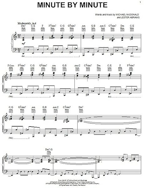 open zoom image for Minute By Minute - Piano/Vocal/Guitar, New, Main