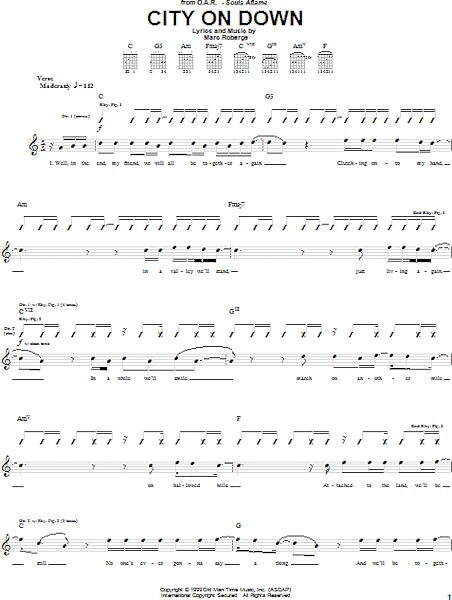 open zoom image for City On Down - Guitar TAB, New, Main