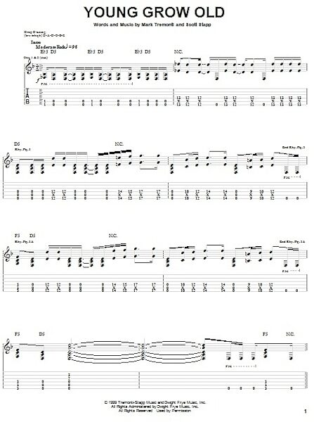 open zoom image for Young Grow Old - Guitar TAB, New, Main