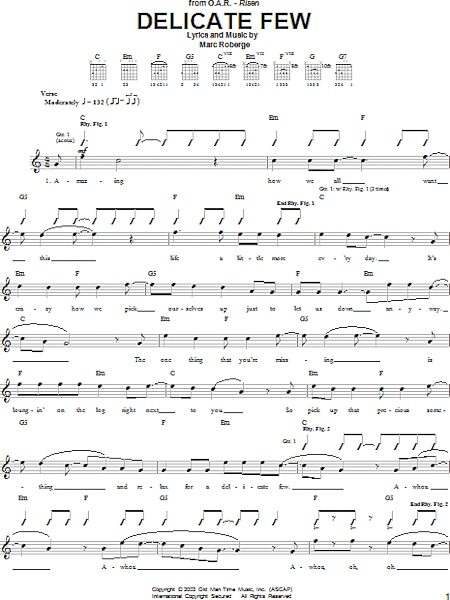 open zoom image for Delicate Few - Guitar TAB, New, Main