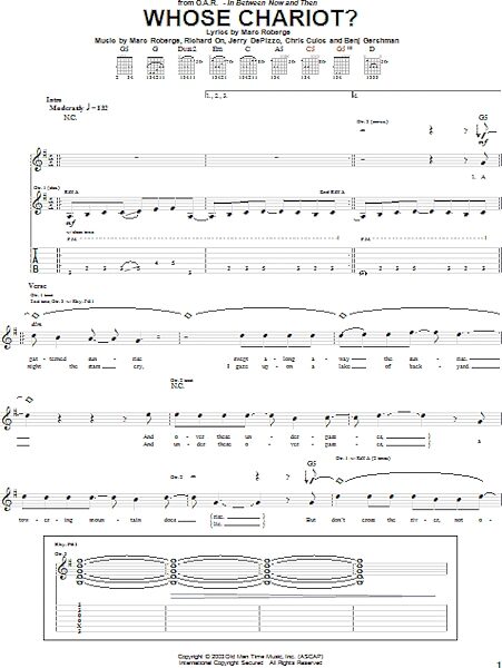 open zoom image for Whose Chariot? - Guitar TAB, New, Main