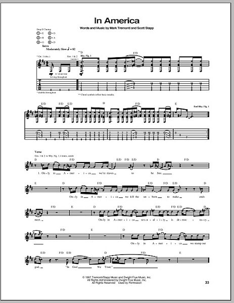 open zoom image for In America - Guitar TAB, New, Main