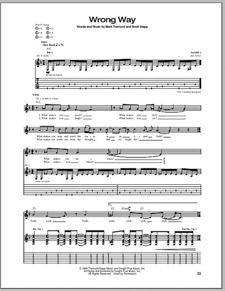open zoom image for Wrong Way - Guitar TAB, New, Main