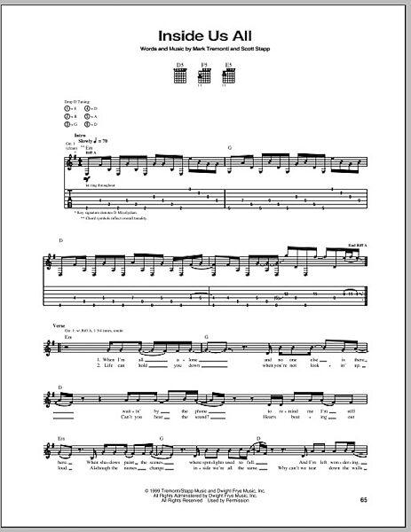 open zoom image for Inside Us All - Guitar TAB, New, Main