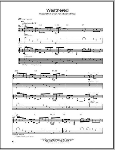 open zoom image for Weathered - Guitar TAB, New, Main